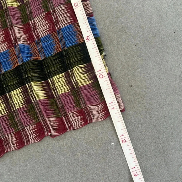 Boho Ethnic Woven Scarf Multicolor Festival Wrap Artisan Style - Picture 9 of 13